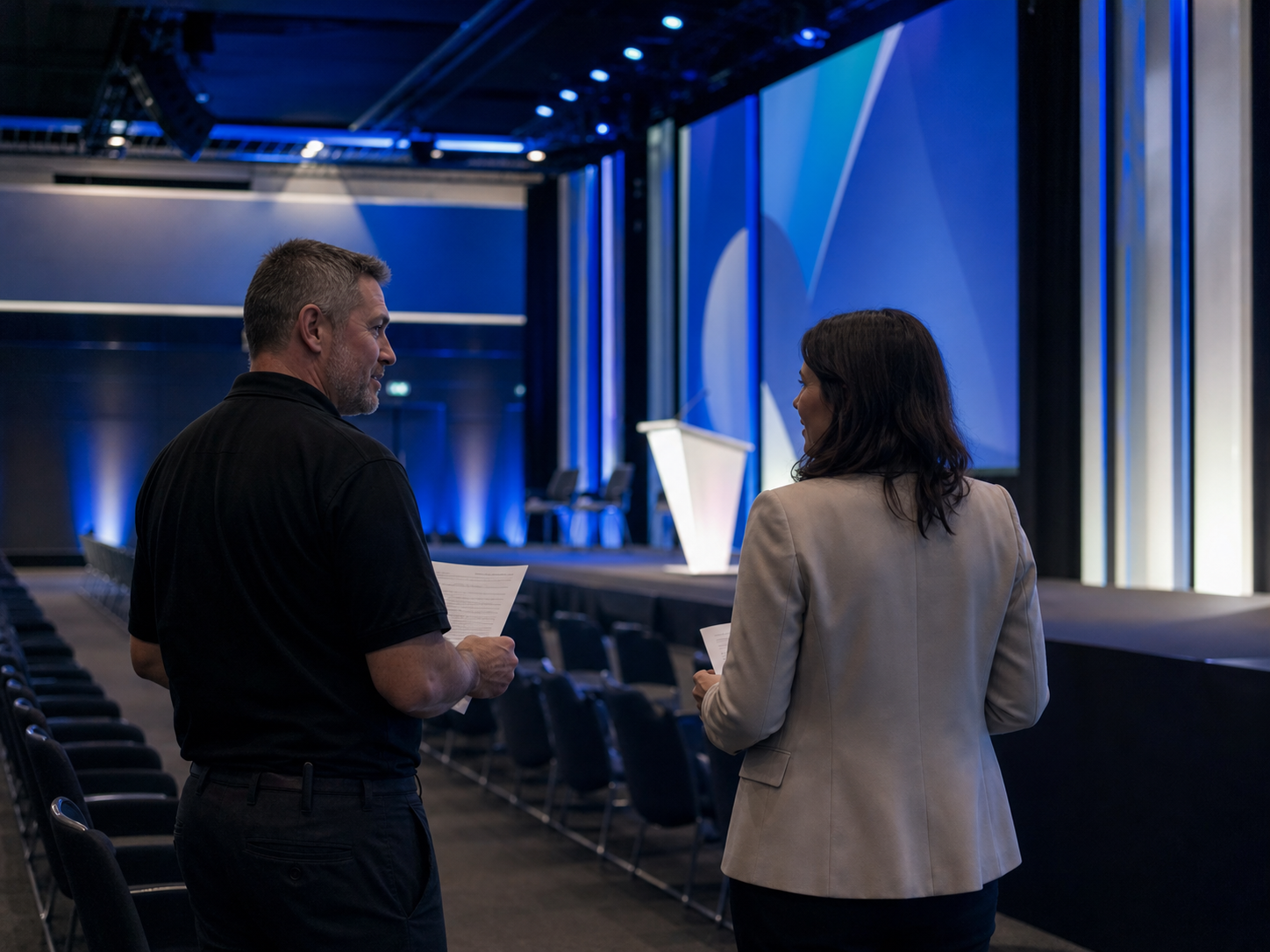 Presenter prep in a live production environment
